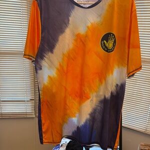 Body Glove Tie-Dye Short Sleeve Tee - Orange, Blue, White